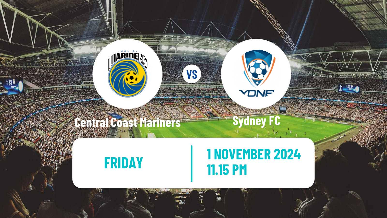 Soccer Australian A-League Women Central Coast Mariners - Sydney FC