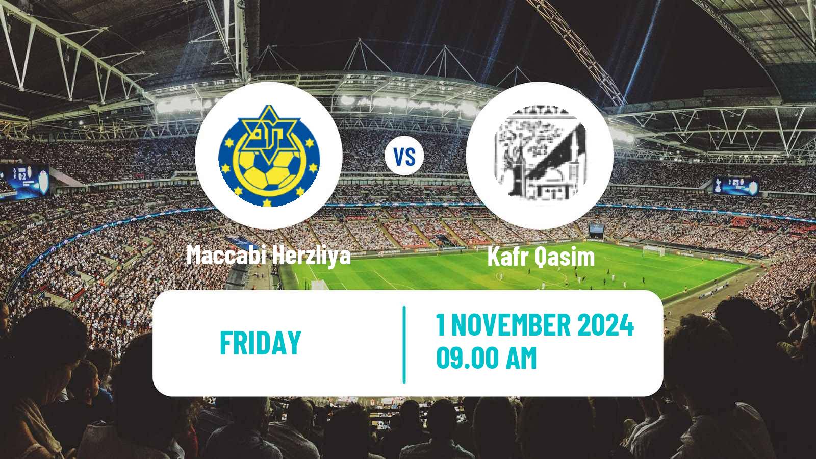 Soccer Israeli Liga Leumit Maccabi Herzliya - Kafr Qasim