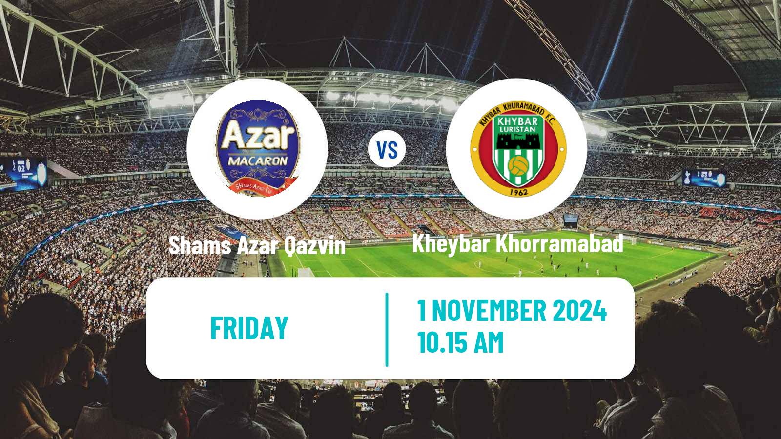 Soccer Iran Pro League Shams Azar Qazvin - Kheybar Khorramabad