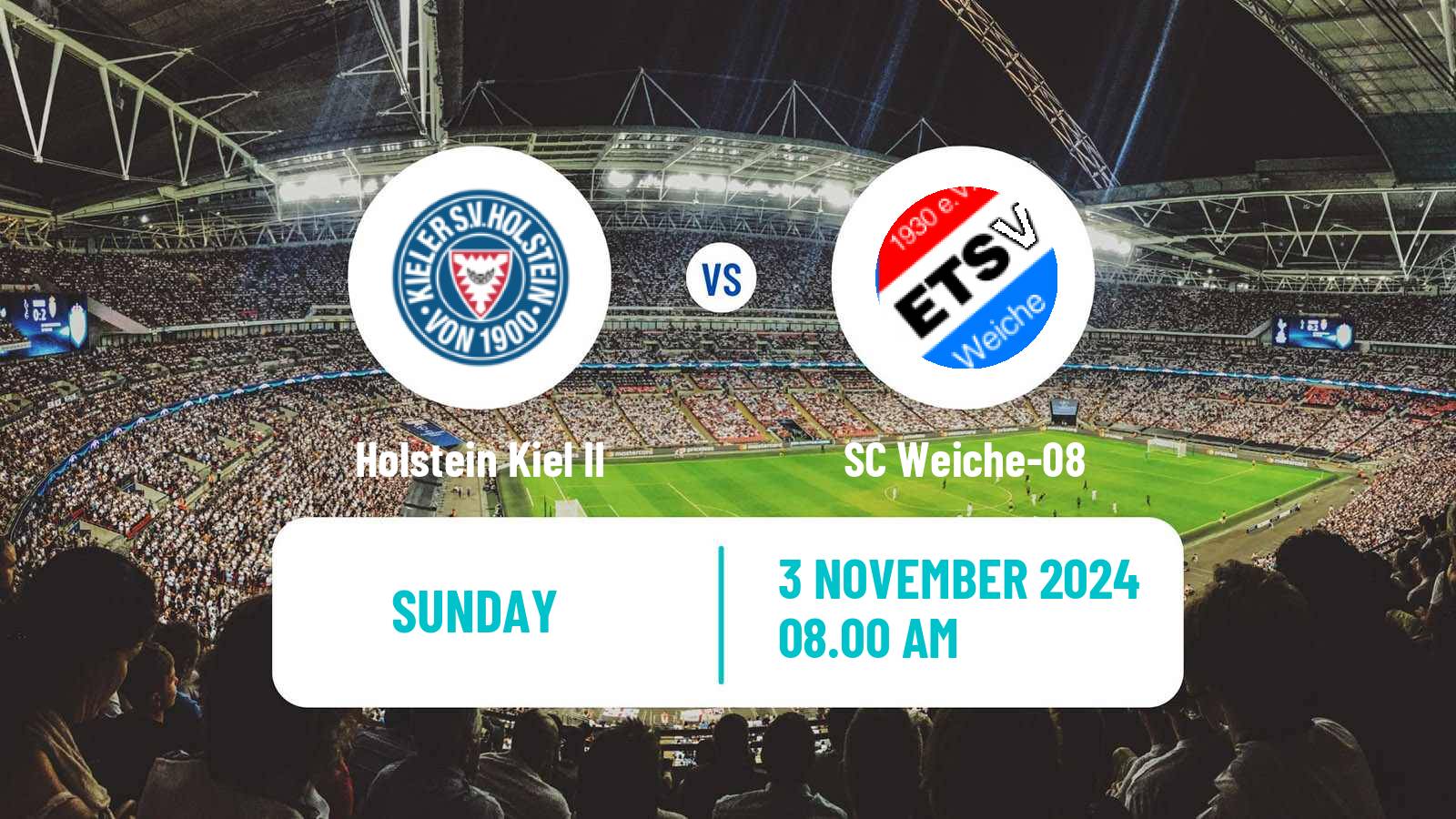 Soccer German Regionalliga North Holstein Kiel II - SC Weiche-08