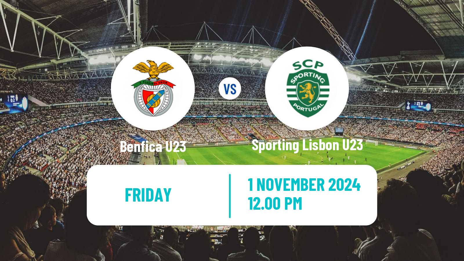 Soccer Portuguese Liga Revelacao U23 Benfica U23 - Sporting Lisbon U23