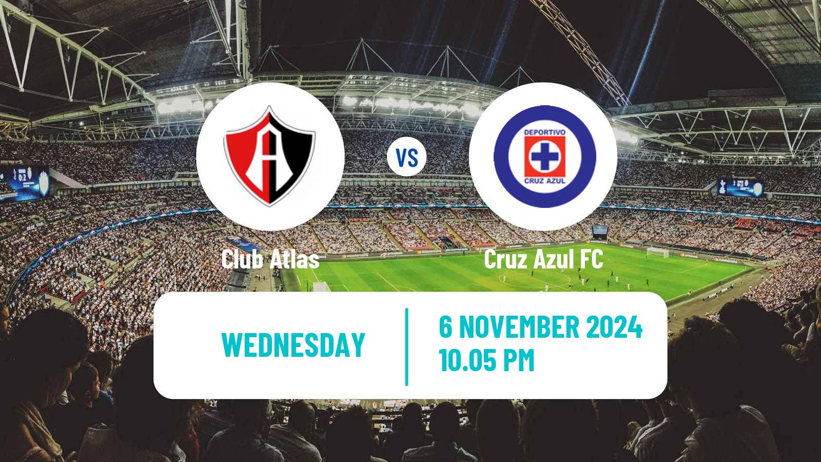 Soccer Mexican Liga MX Atlas - Cruz Azul