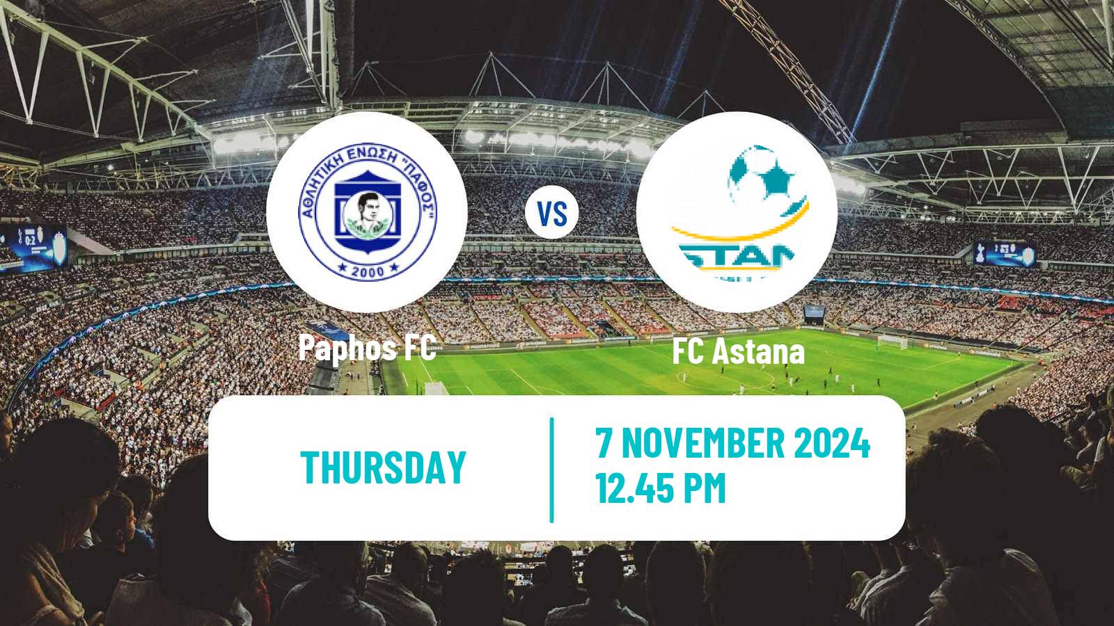 Soccer UEFA Europa Conference League Paphos - Astana