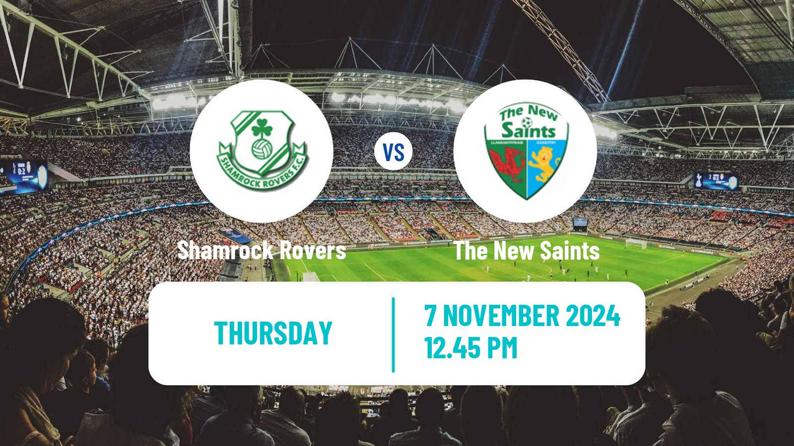 Soccer UEFA Europa Conference League Shamrock Rovers - The New Saints