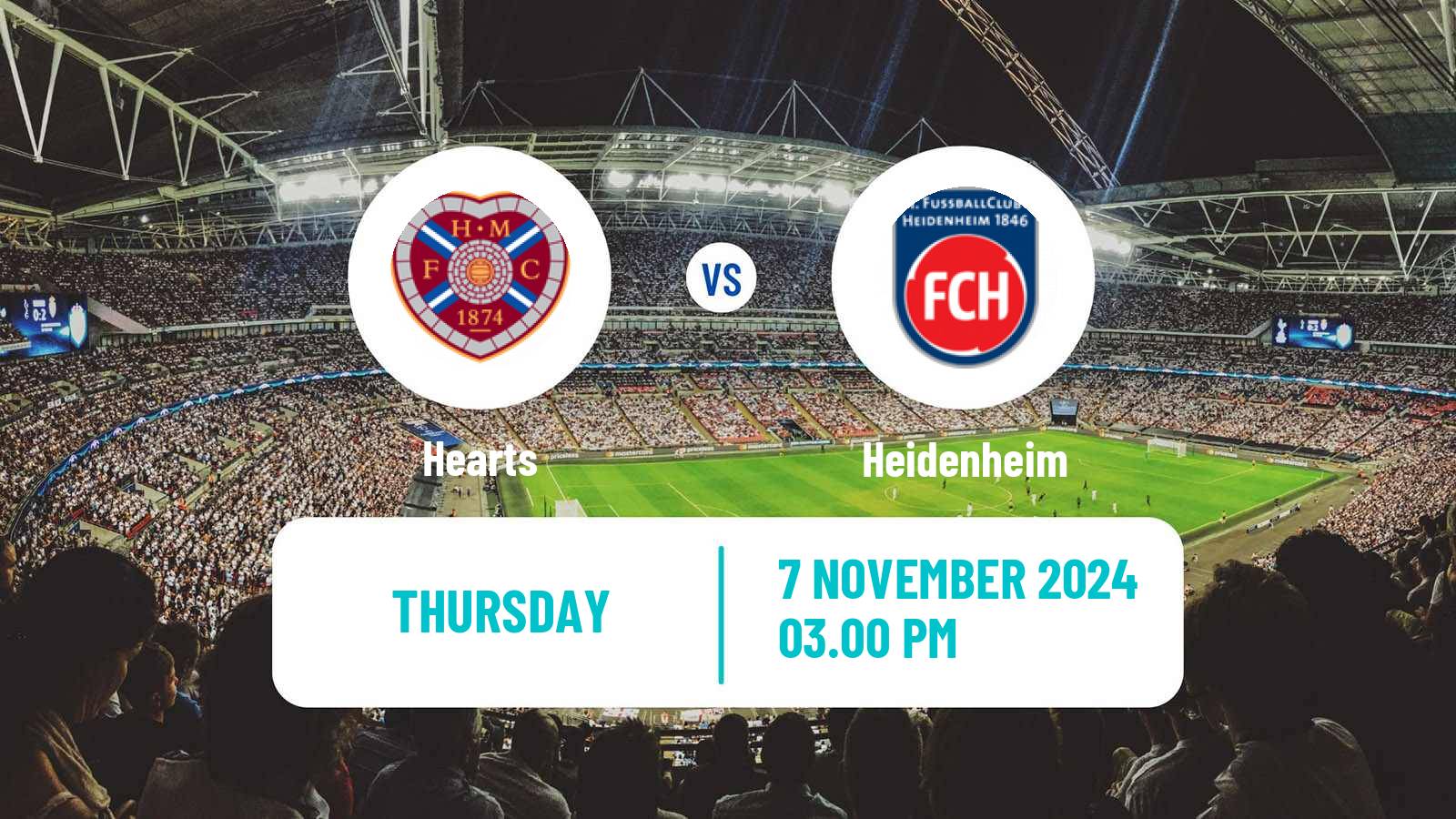 Soccer UEFA Europa Conference League Hearts - Heidenheim