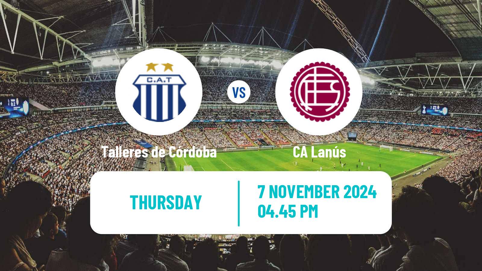 Soccer Argentinian Liga Profesional Talleres de Córdoba - Lanús