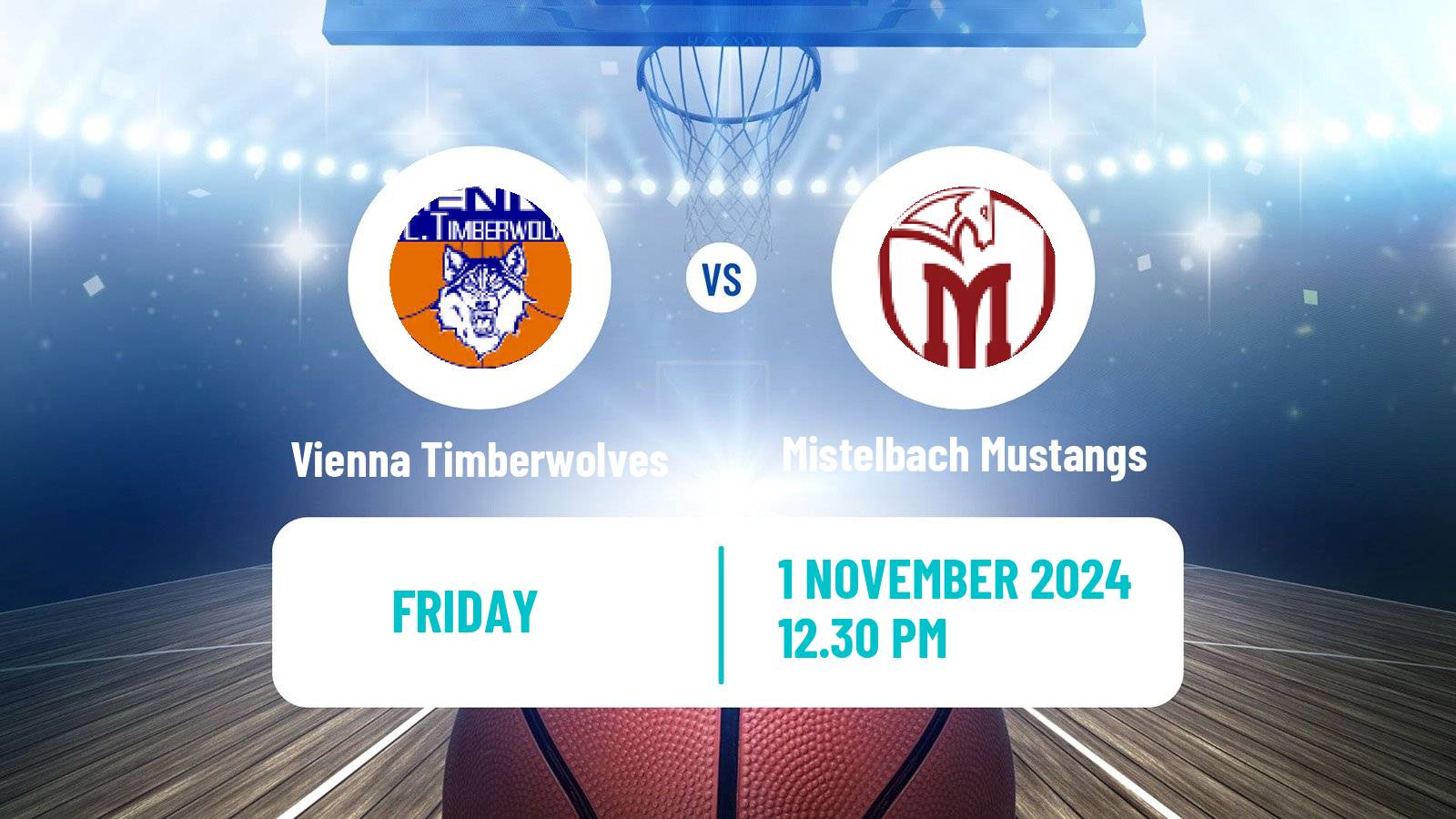 Basketball Austrian Zweite Liga Basketball Vienna Timberwolves - Mistelbach Mustangs