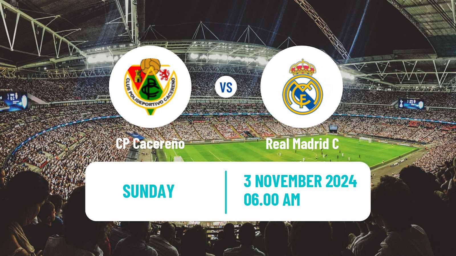 Soccer Spanish Segunda RFEF - Group 5 Cacereño - Real Madrid C