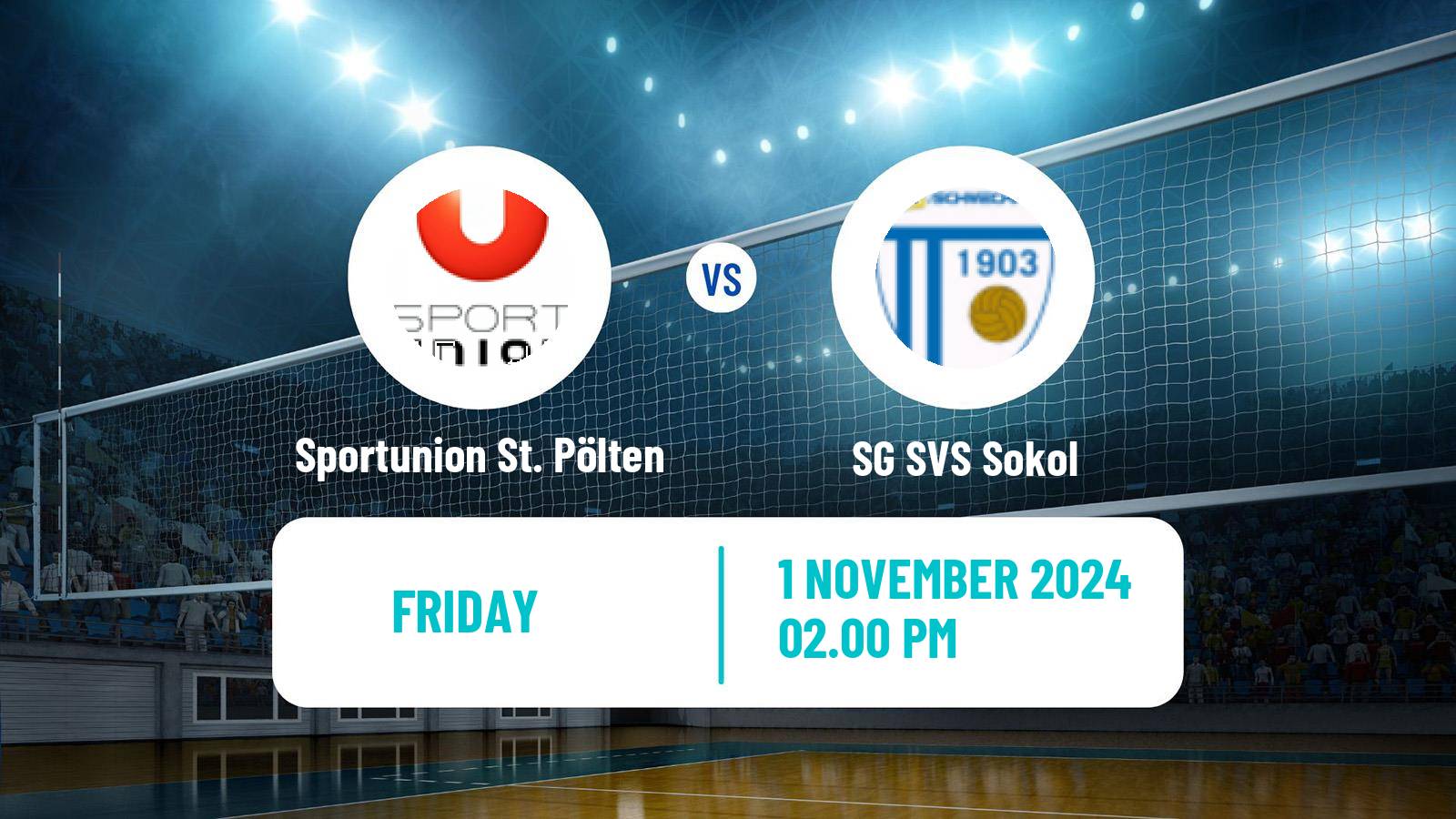 Volleyball Austrian Volley League Sportunion St. Pölten - SG SVS Sokol