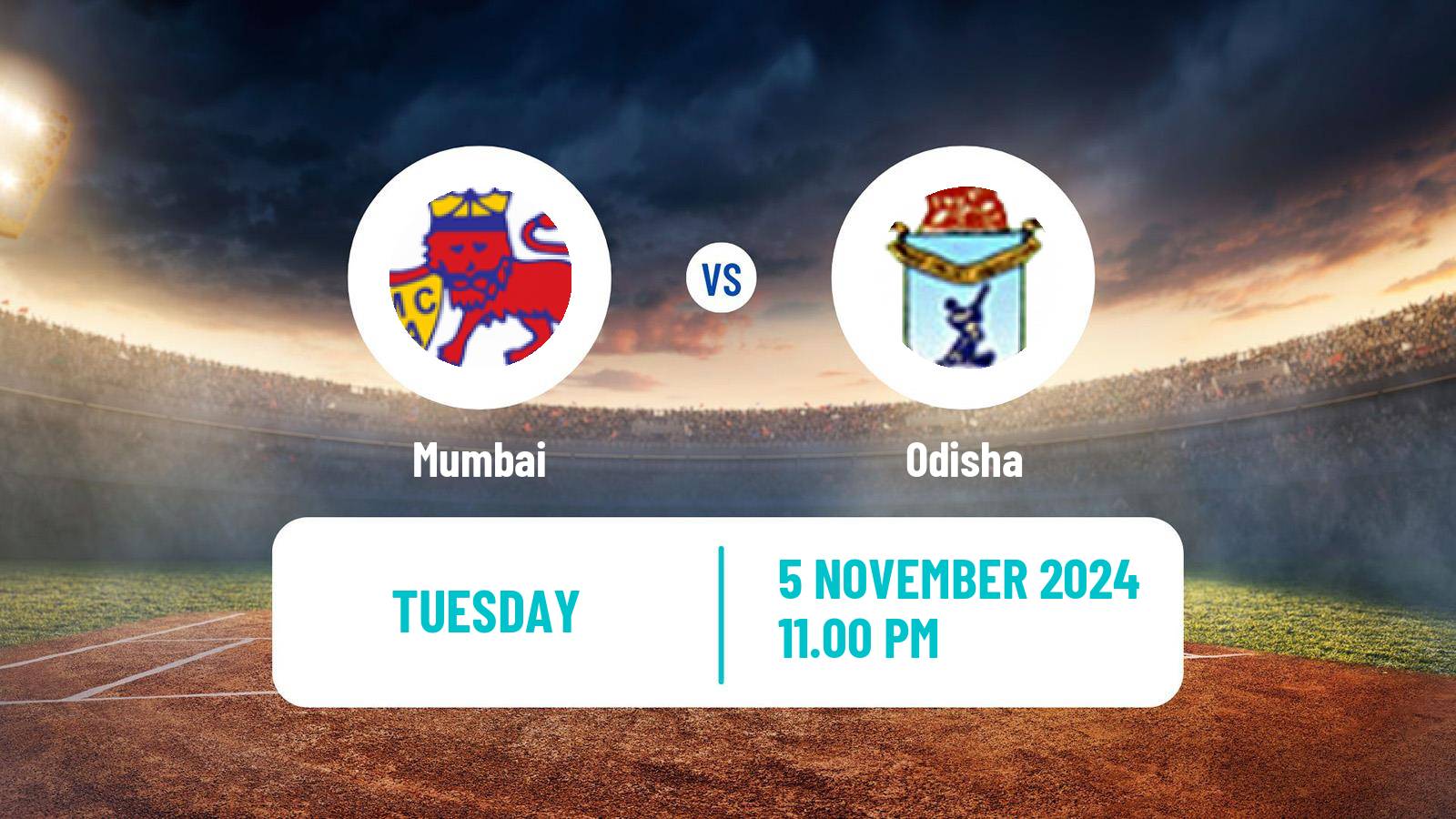 Cricket Ranji Trophy Mumbai - Odisha