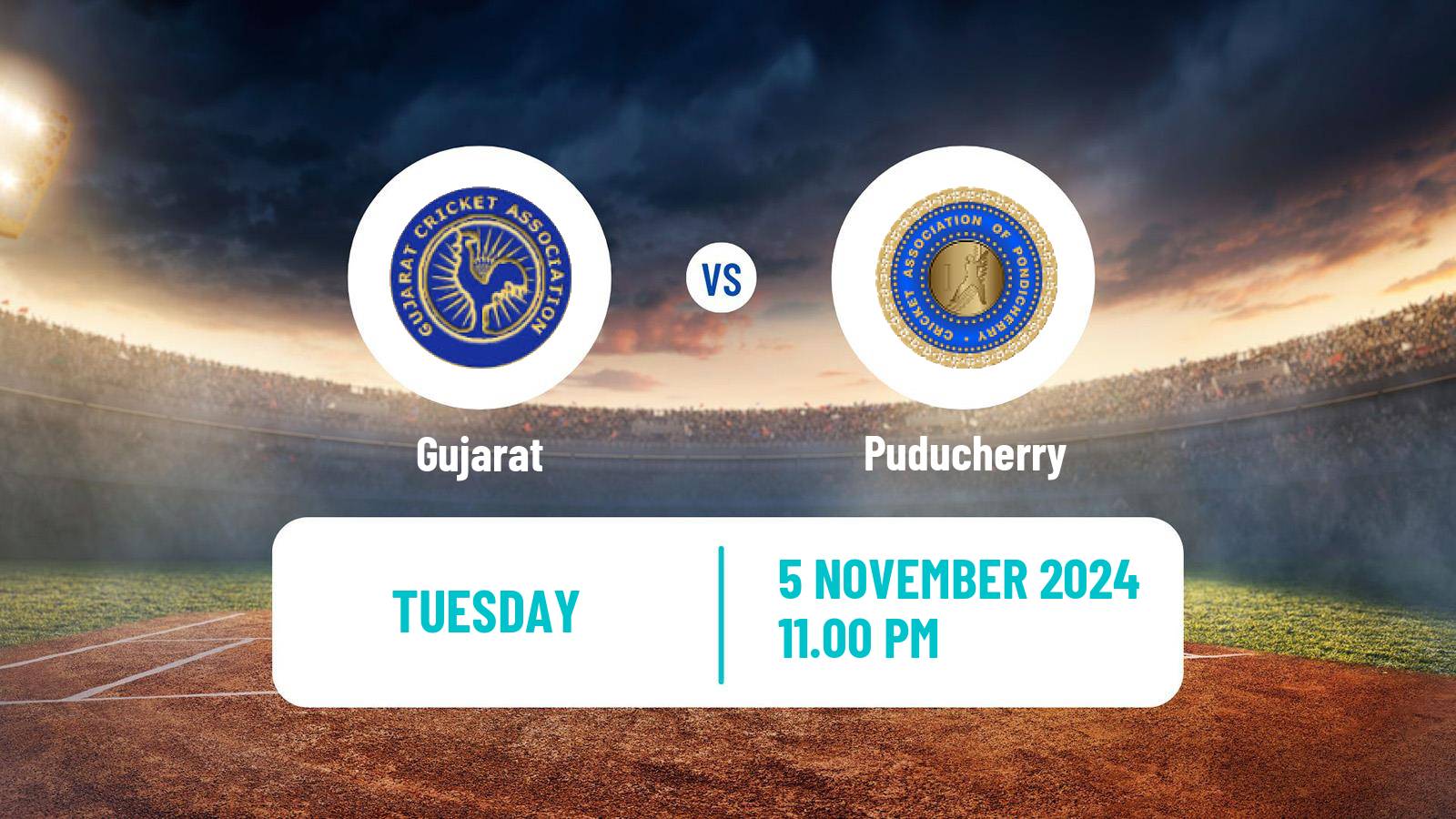 Cricket Ranji Trophy Gujarat - Puducherry