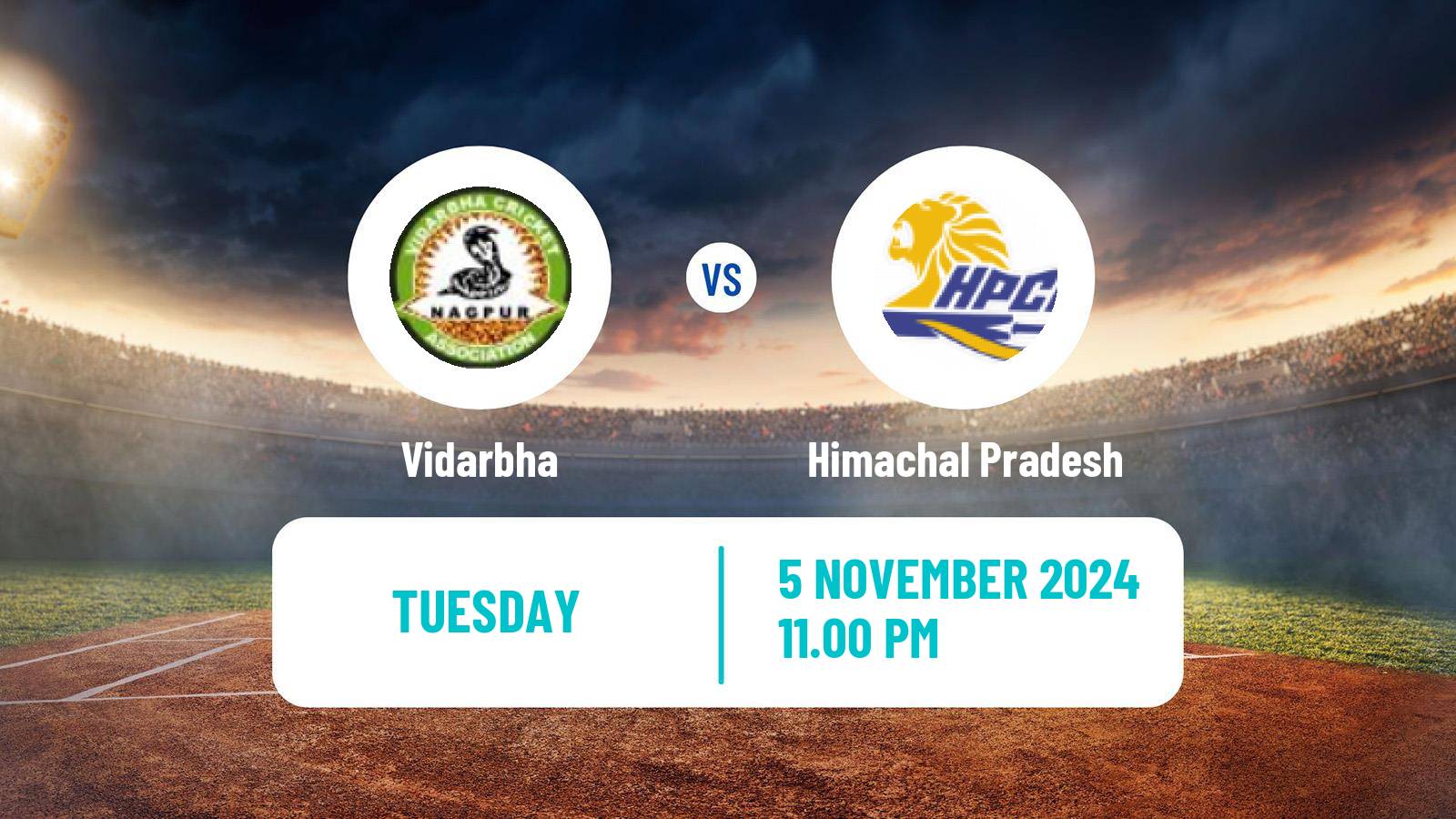 Cricket Ranji Trophy Vidarbha - Himachal Pradesh