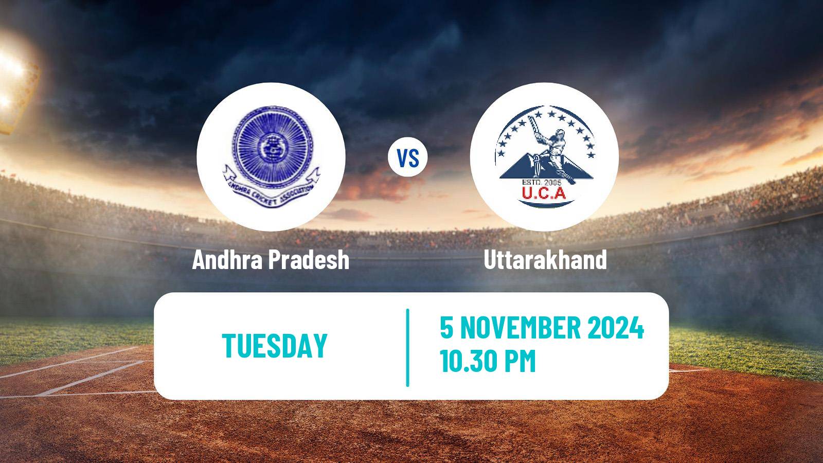 Cricket Ranji Trophy Andhra Pradesh - Uttarakhand