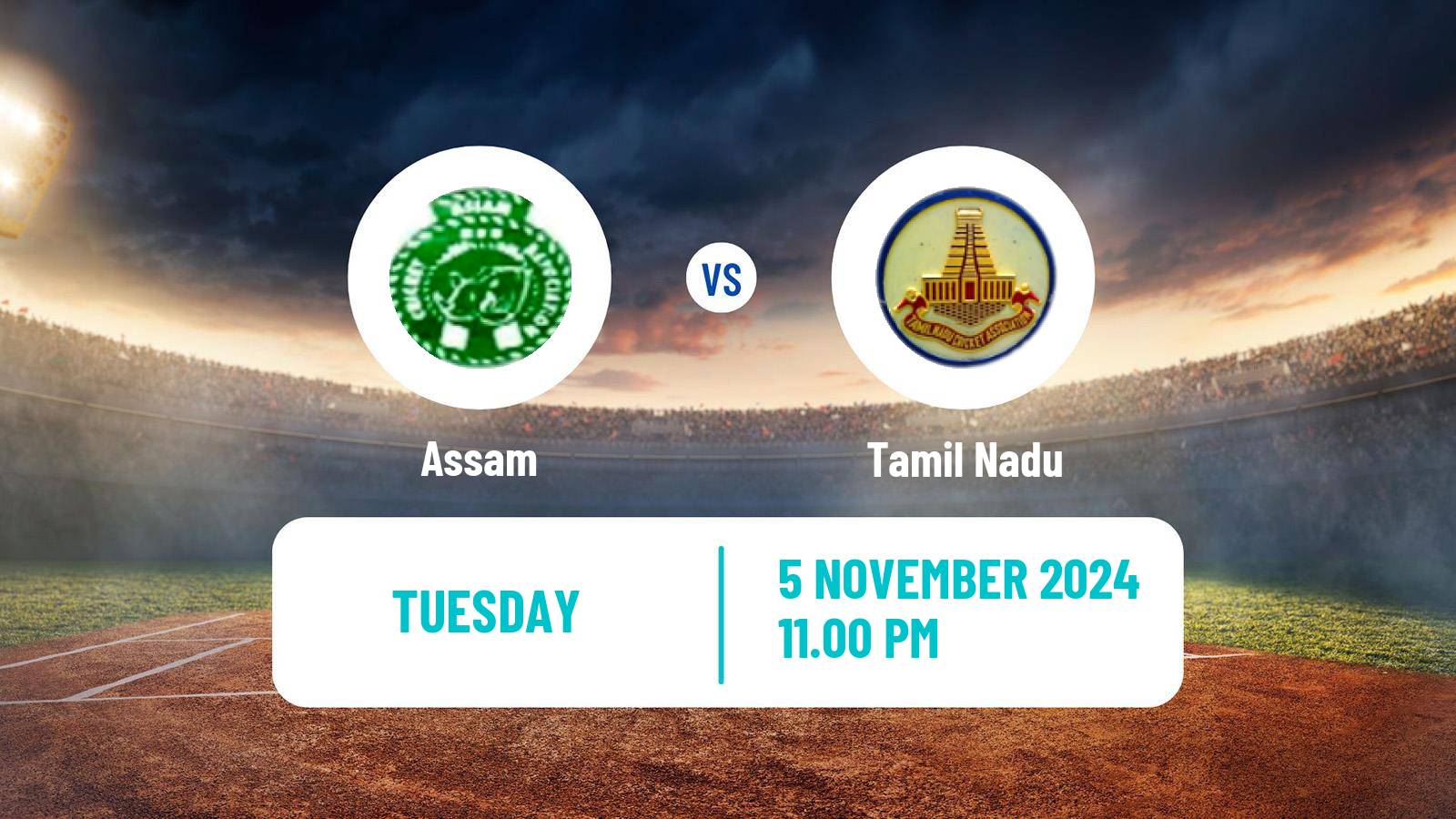 Cricket Ranji Trophy Assam - Tamil Nadu