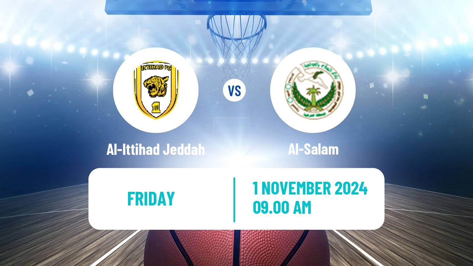 Basketball Saudi Premier League Basketball Al-Ittihad Jeddah - Al-Salam