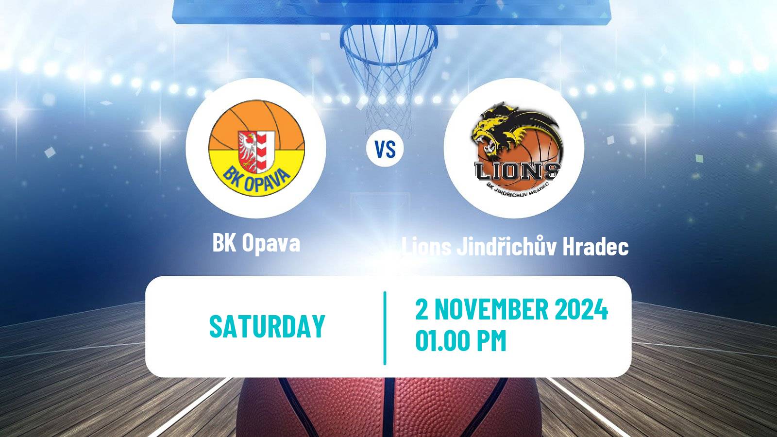 Basketball Czech NBL Opava - Lions Jindřichův Hradec