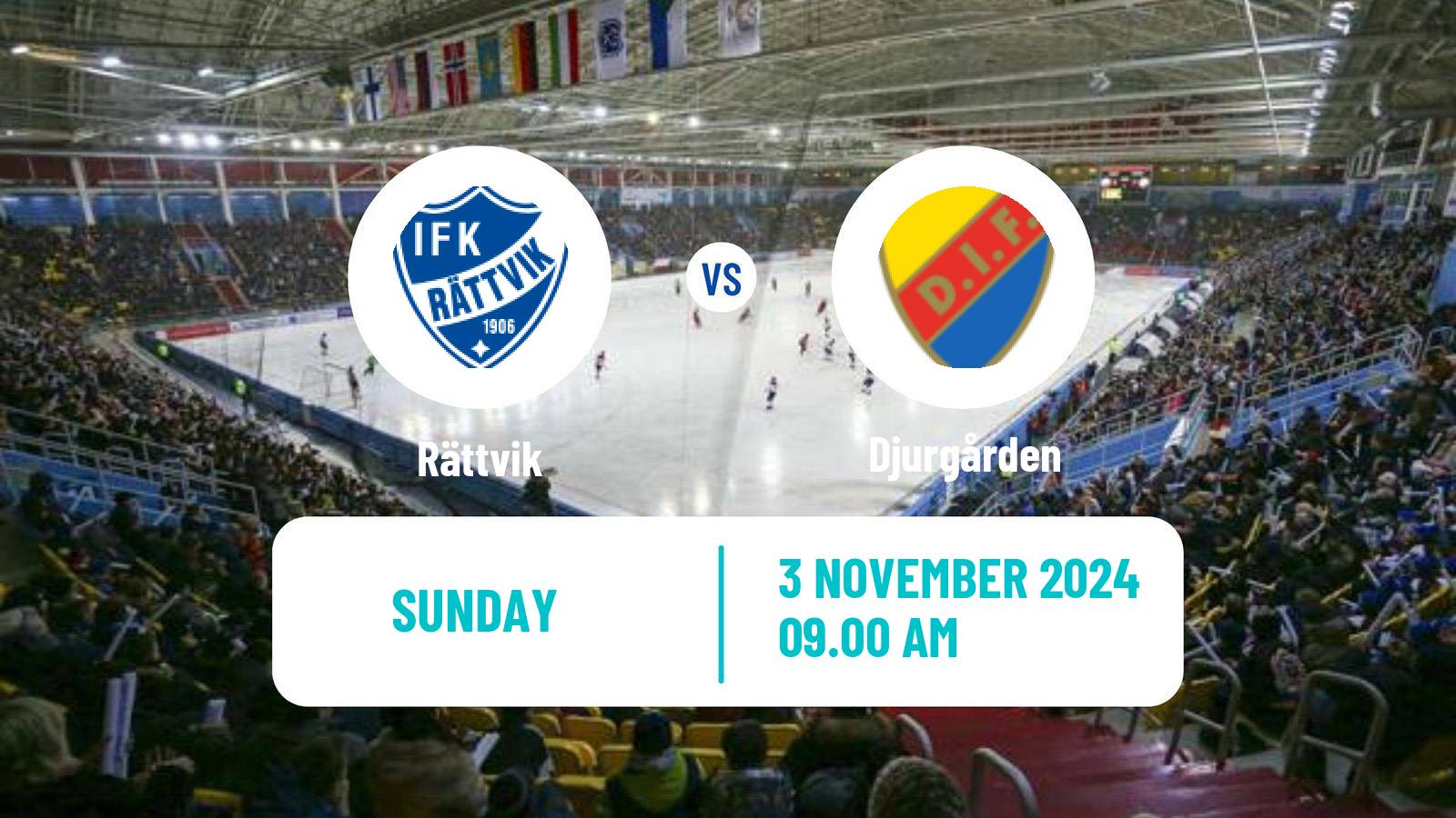 Bandy Swedish Allsvenskan Bandy Rättvik - Djurgården