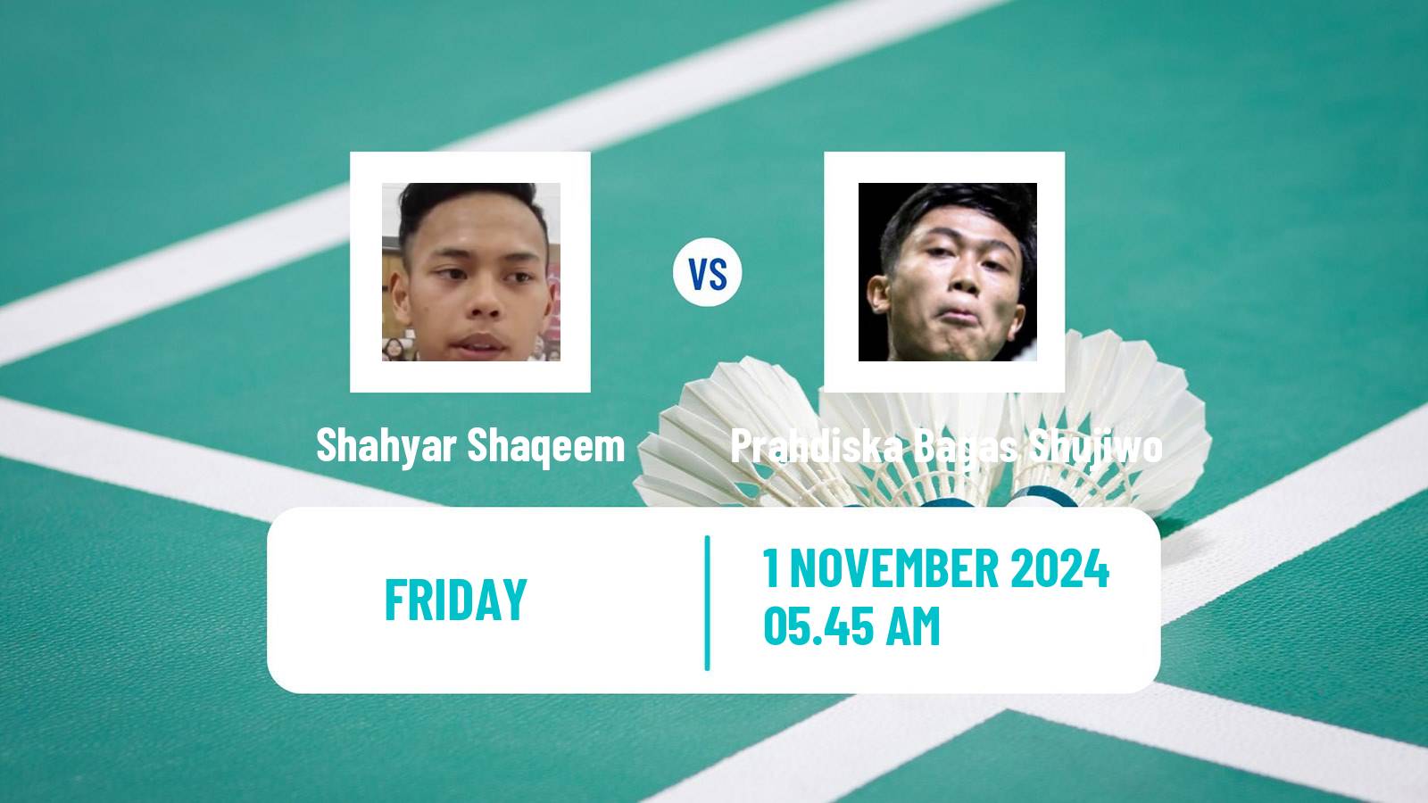 Badminton BWF World Tour Indonesia Masters 3 Men Shahyar Shaqeem - Prahdiska Bagas Shujiwo