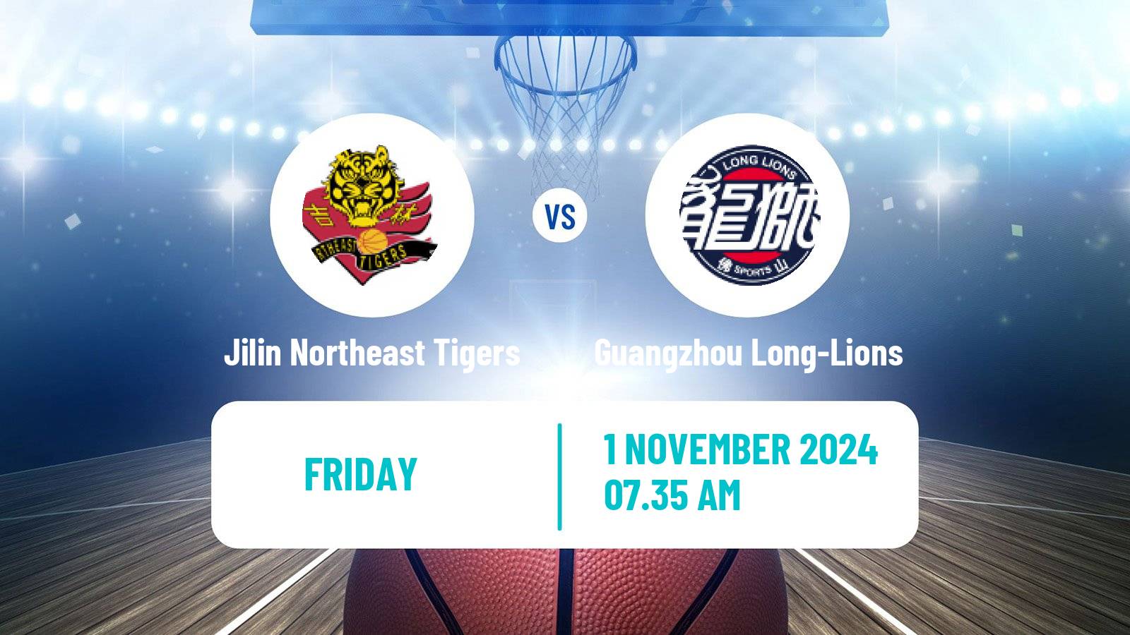 Basketball CBA Jilin Northeast Tigers - Guangzhou Long-Lions