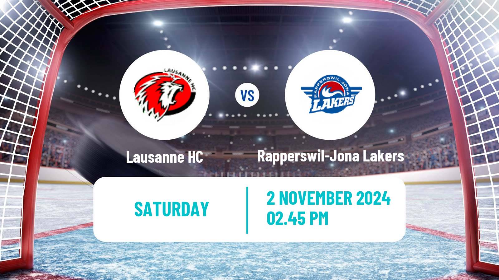 Hockey Swiss National League Hockey Lausanne HC - Rapperswil-Jona Lakers