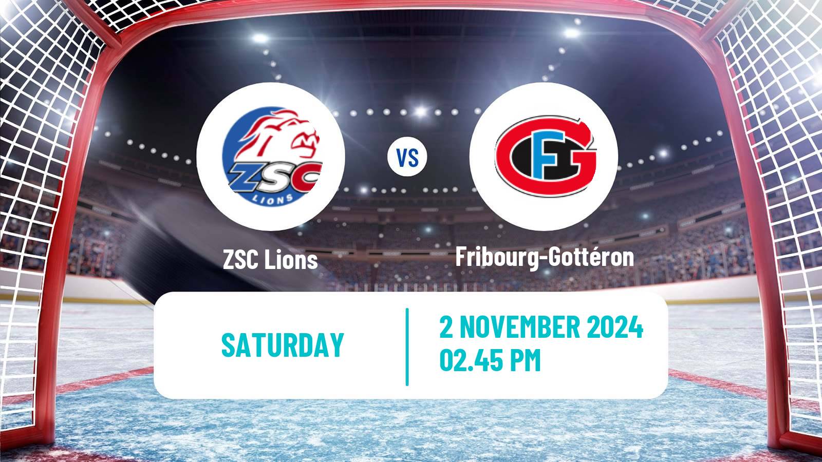 Hockey Swiss National League Hockey ZSC Lions - Fribourg-Gottéron