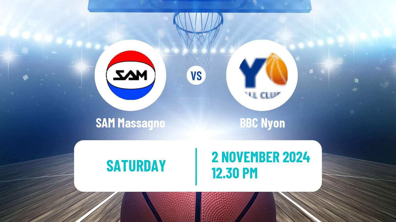 Basketball Swiss SB League Basketball SAM Massagno - BBC Nyon