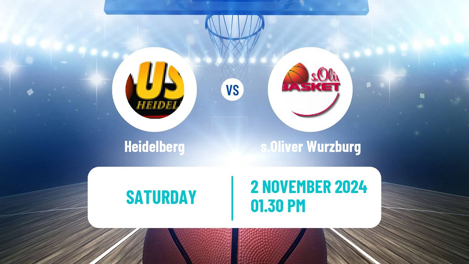 Basketball German BBL Heidelberg - s.Oliver Wurzburg