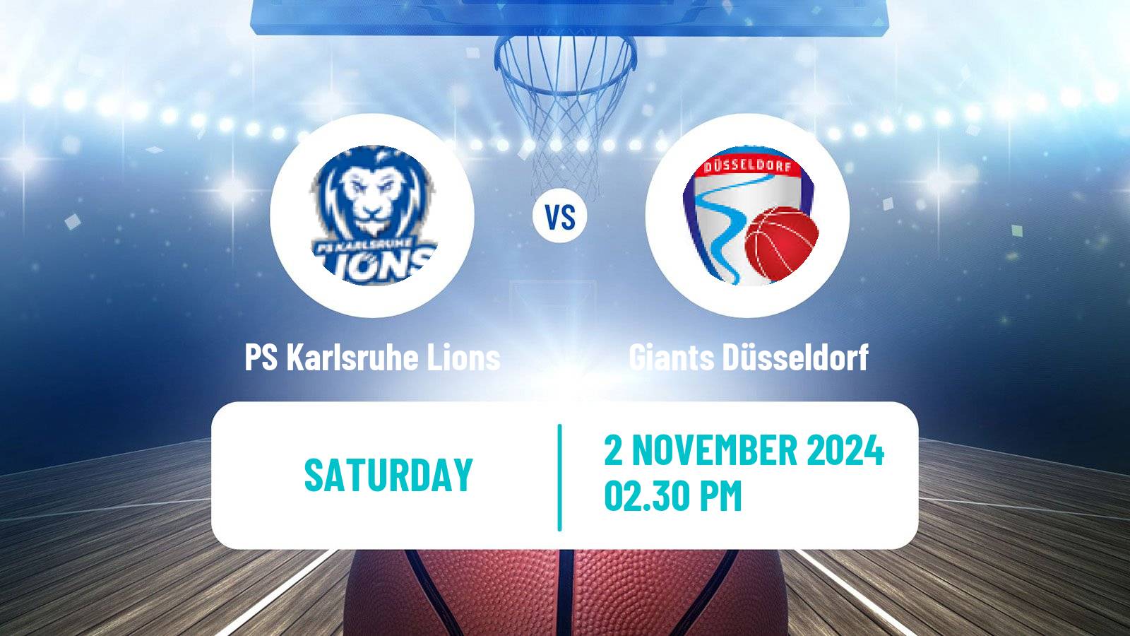 Basketball German Pro A Basketball PS Karlsruhe Lions - Giants Düsseldorf