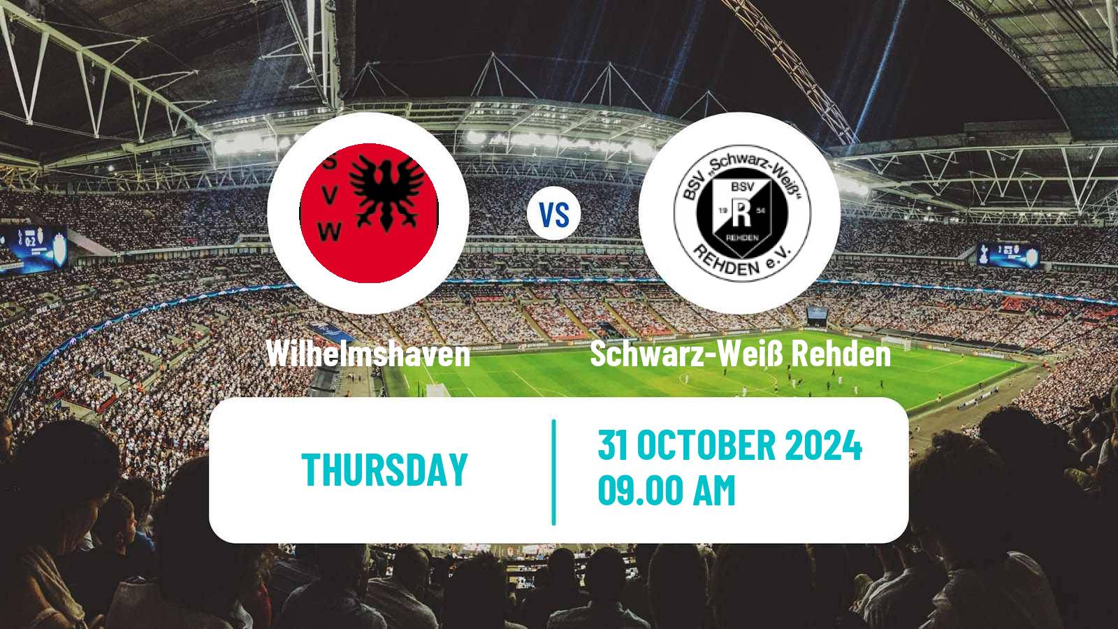 Soccer German Oberliga Niedersachsen Wilhelmshaven - Schwarz-Weiß Rehden