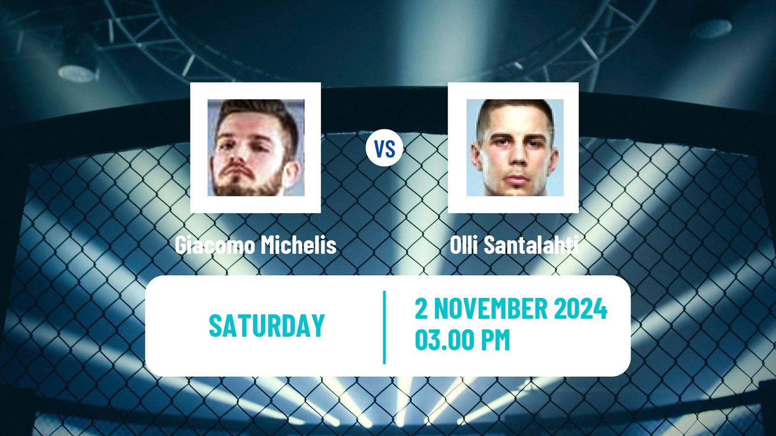 MMA Welterweight Cage Warriors Men Giacomo Michelis - Olli Santalahti