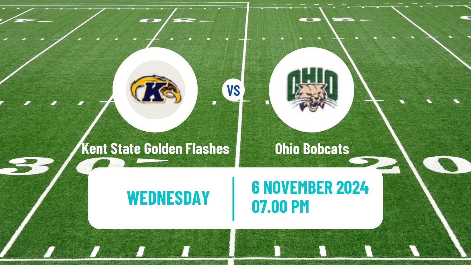 American football NCAA College Football Kent State Golden Flashes - Ohio Bobcats