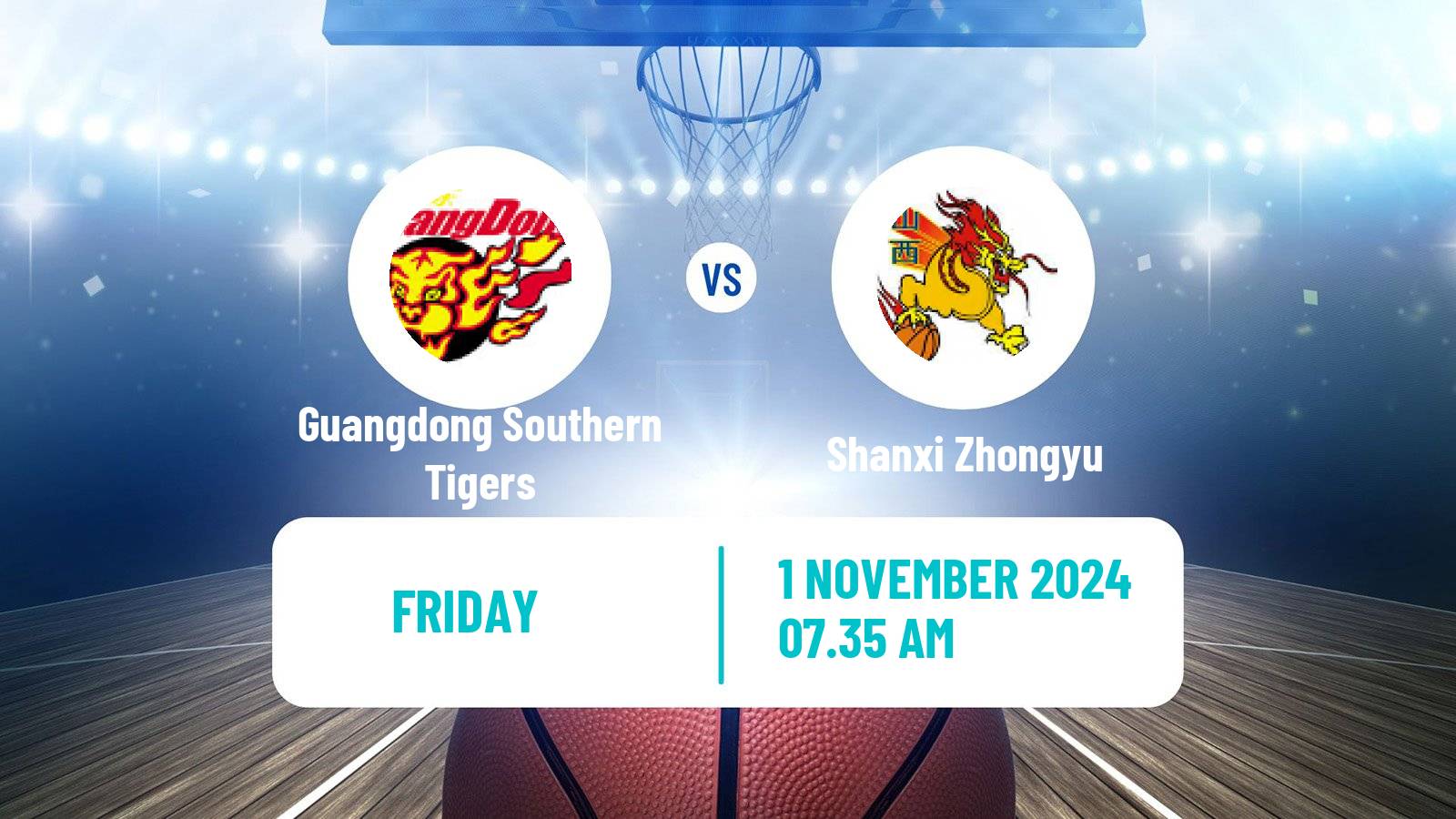 Basketball CBA Guangdong Southern Tigers - Shanxi Zhongyu