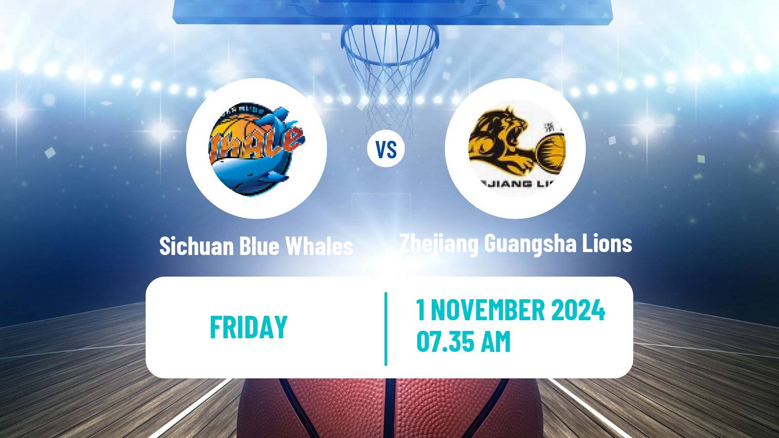 Basketball CBA Sichuan Blue Whales - Zhejiang Guangsha Lions