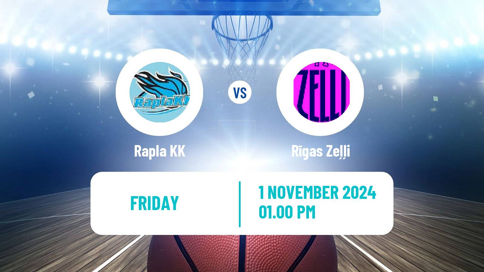 Basketball Estonian–Latvian Basketball League Rapla - Rīgas Zeļļi