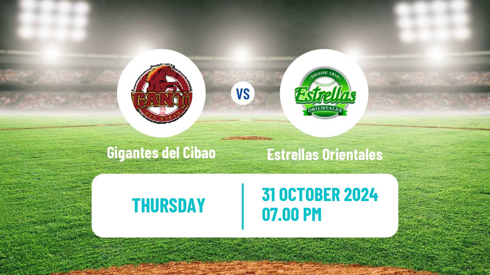 Baseball LIDOM Gigantes del Cibao - Estrellas Orientales