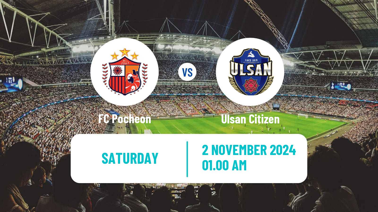 Soccer South Korean K3 League Pocheon - Ulsan Citizen