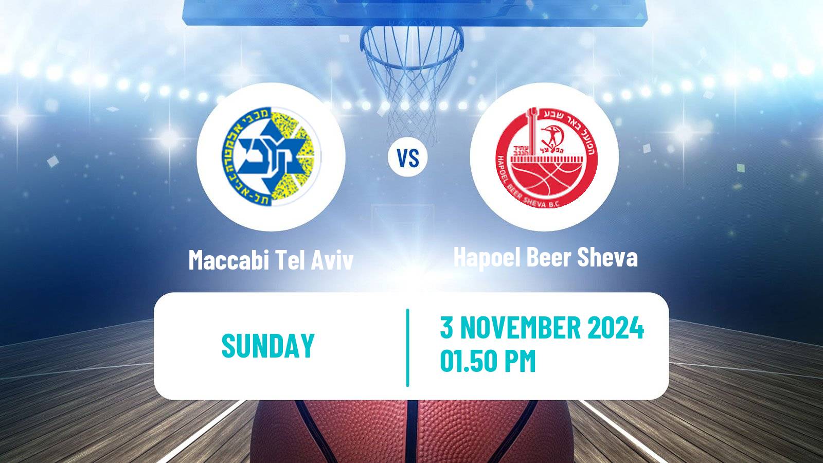 Basketball Israeli Basketball Super League Maccabi Tel Aviv - Hapoel Beer Sheva