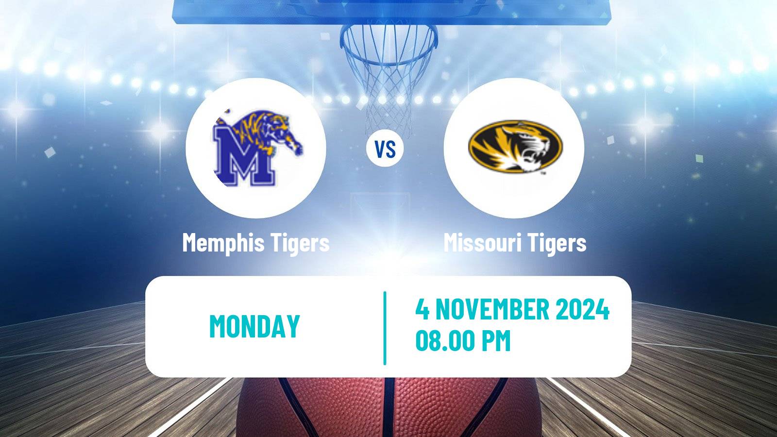 Basketball NCAA College Basketball Memphis Tigers - Missouri Tigers