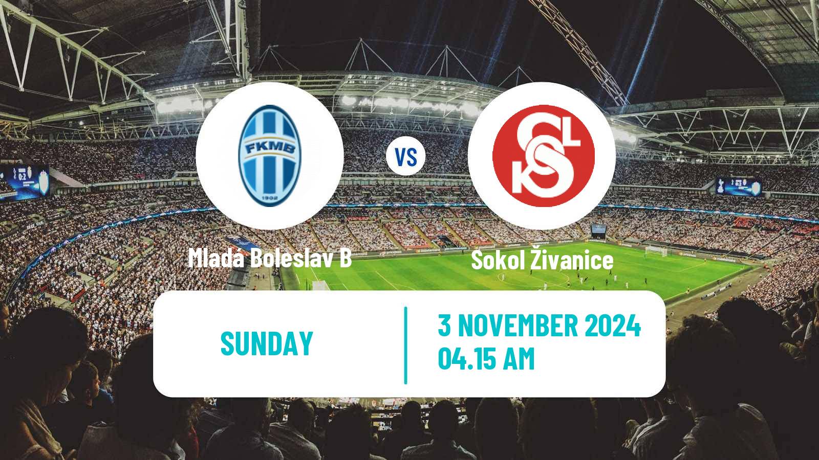 Soccer Czech CFL Group B Mladá Boleslav B - Sokol Živanice