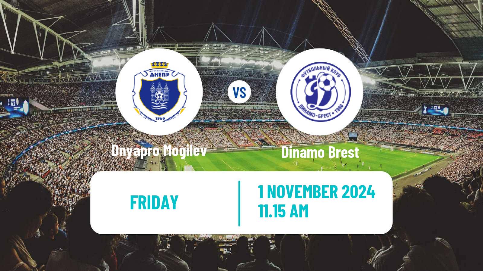 Soccer Belarusian Vysshaya Liga Dnyapro Mogilev - Dinamo Brest