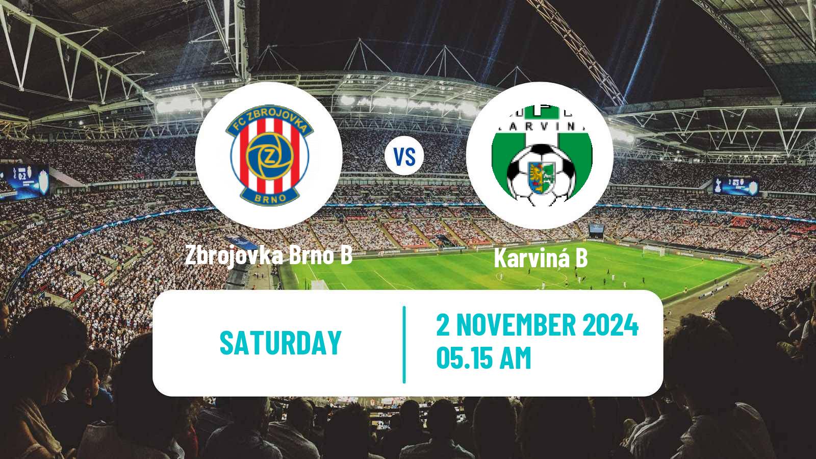 Soccer Czech MSFL Zbrojovka Brno B - Karviná B