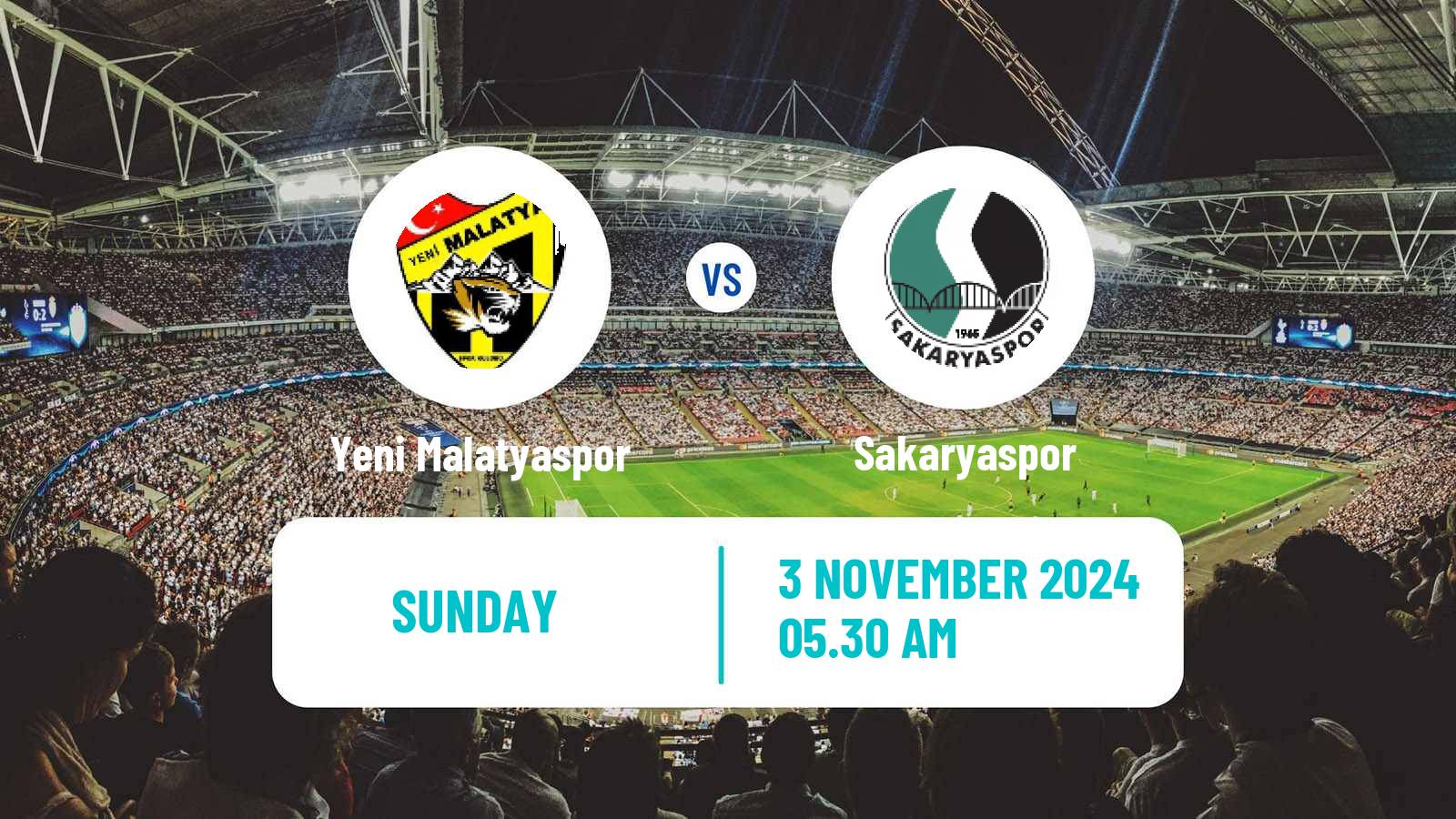 Soccer Turkish First League Yeni Malatyaspor - Sakaryaspor