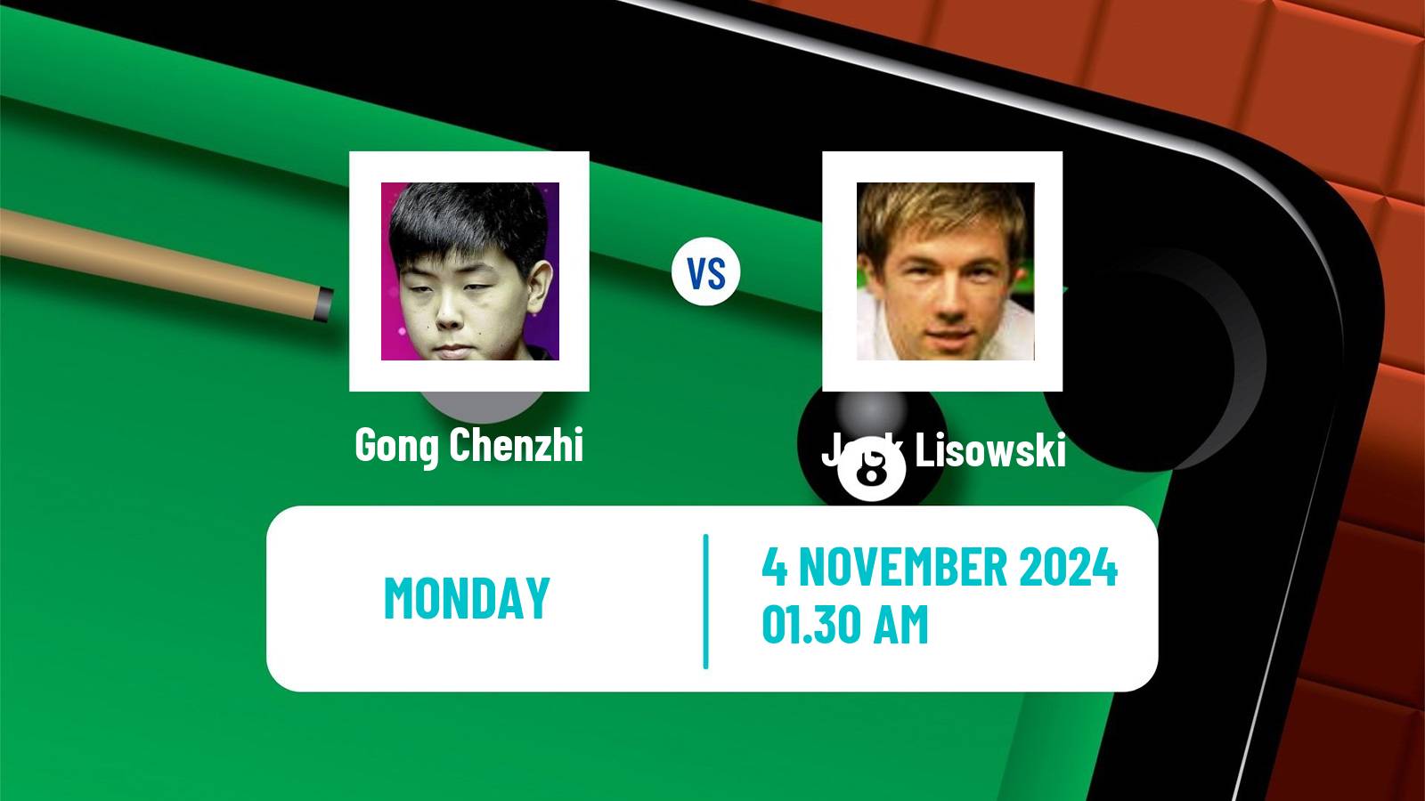 Snooker International Championship Gong Chenzhi - Jack Lisowski