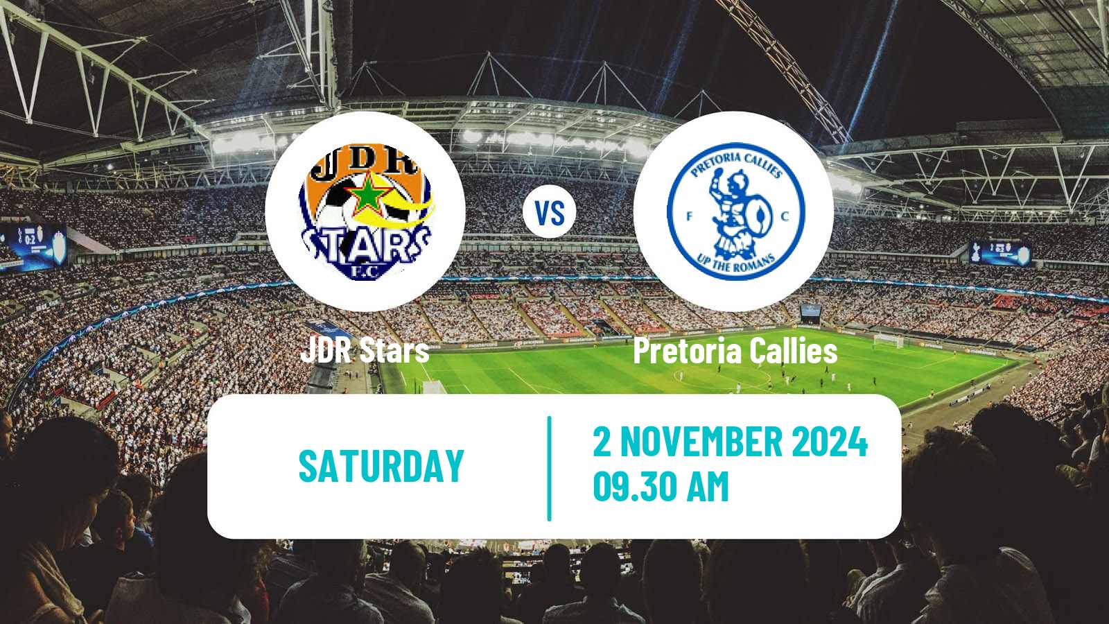 Soccer South African First Division JDR Stars - Pretoria Callies