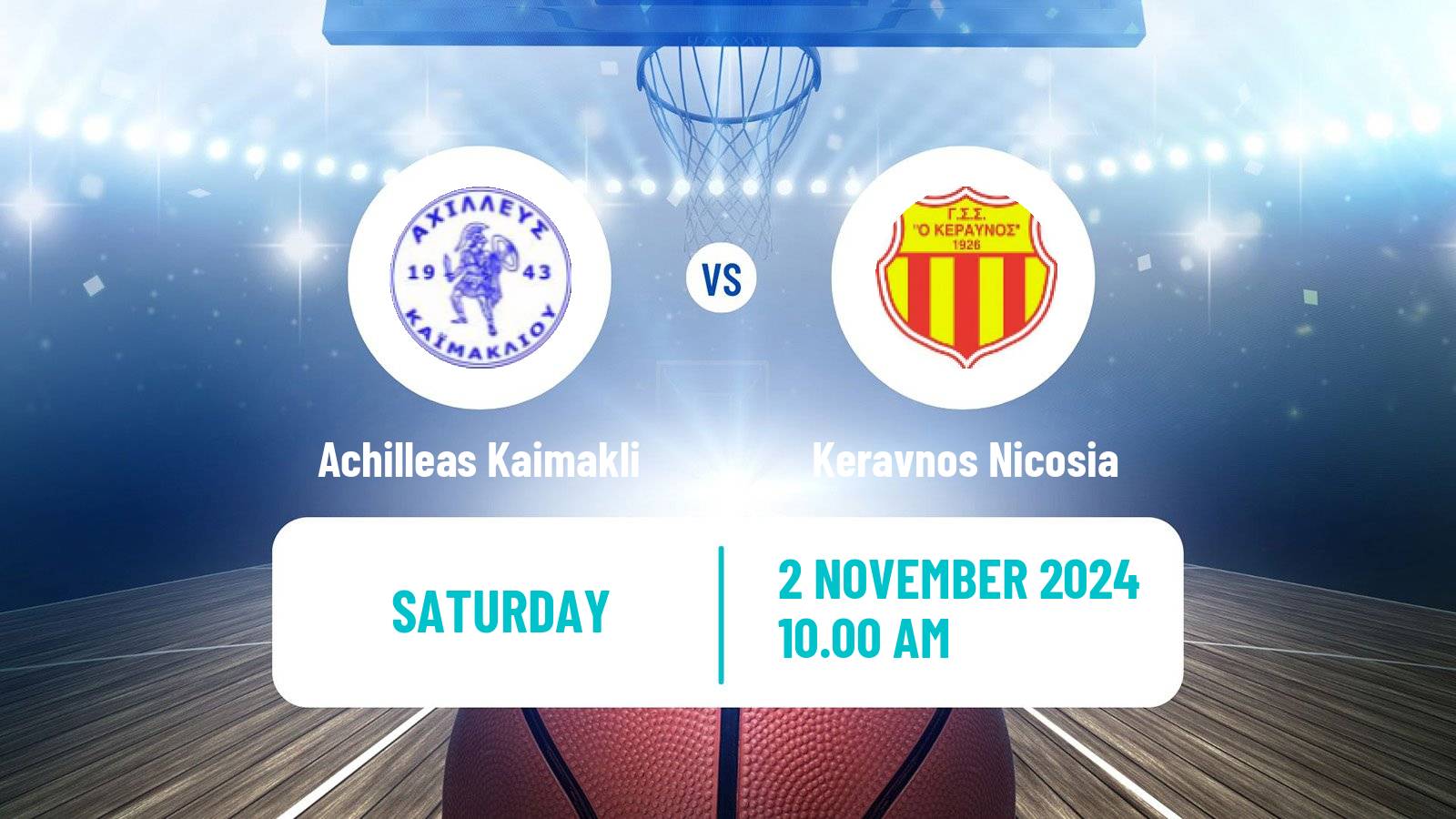 Basketball Cypriot Division A Basketball Achilleas Kaimakli - Keravnos Nicosia