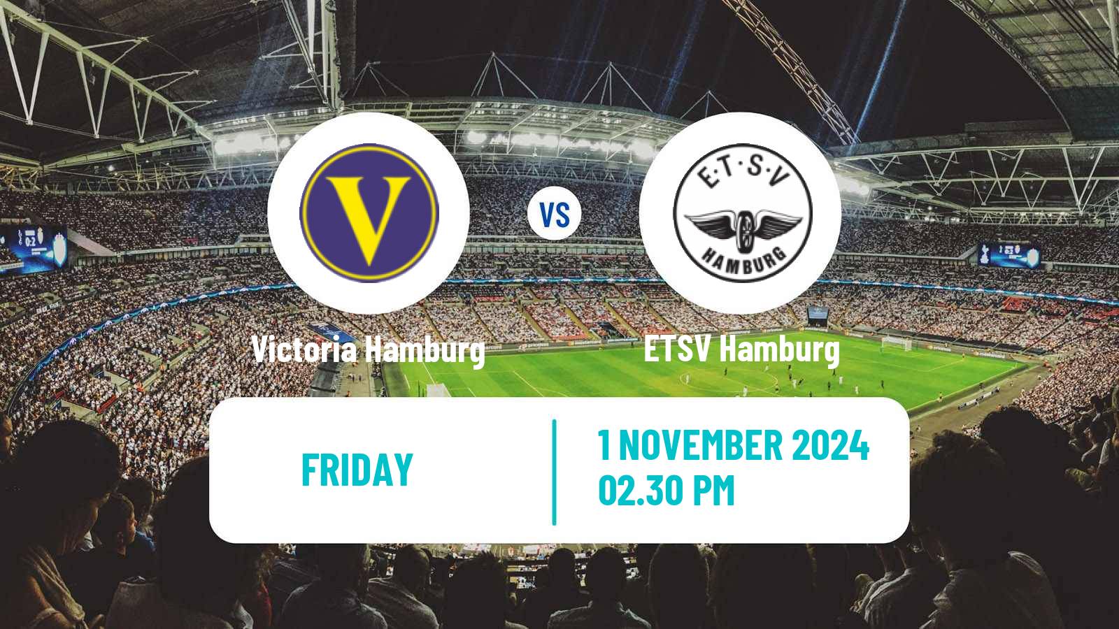 Soccer German Oberliga Hamburg Victoria Hamburg - ETSV Hamburg