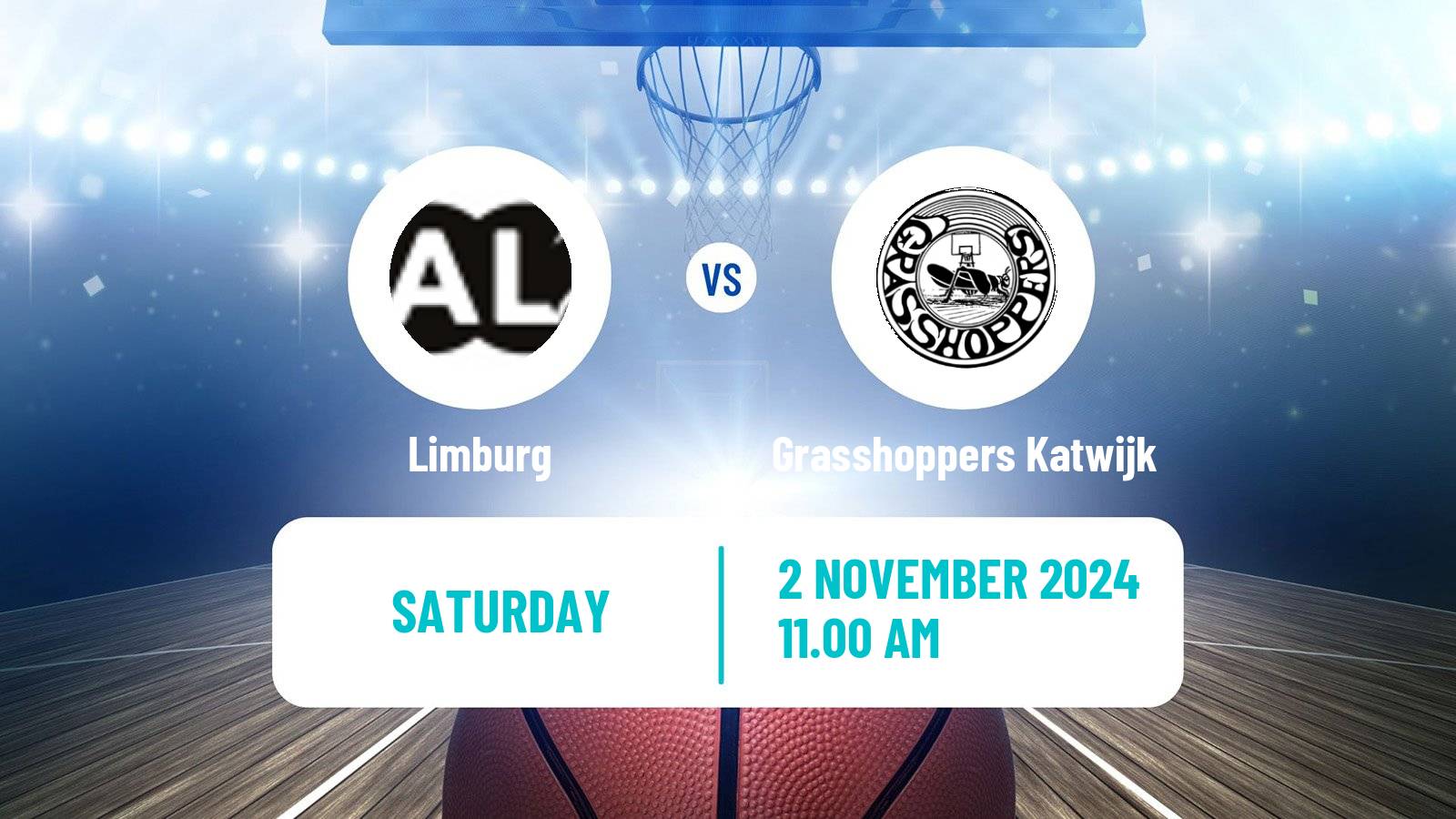 Basketball Dutch WBL Basketball Limburg - Grasshoppers Katwijk