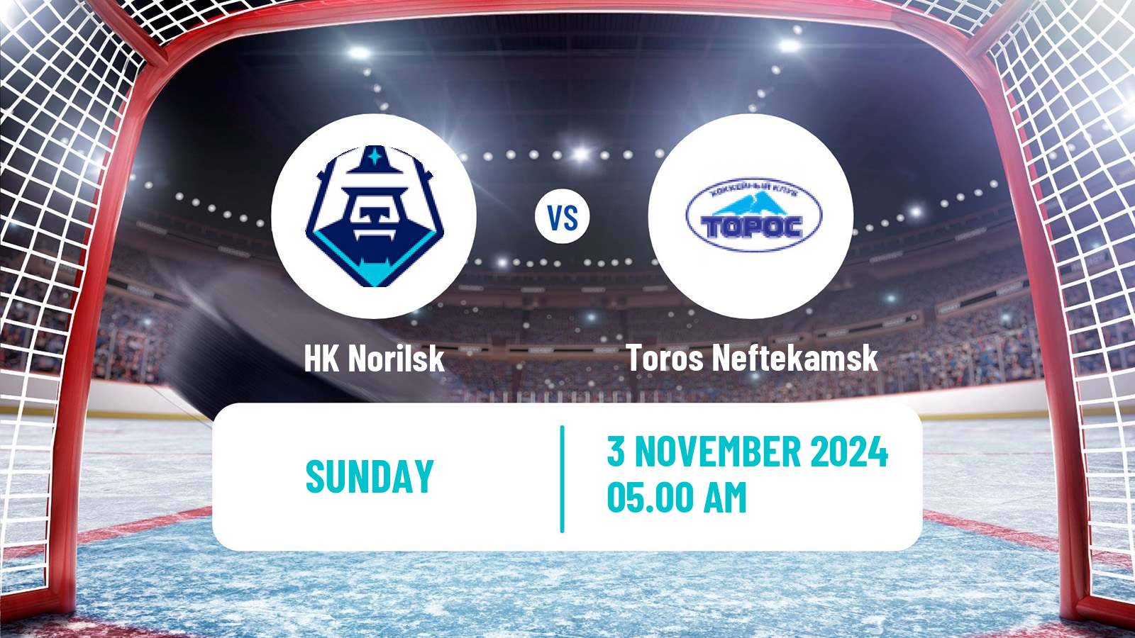 Hockey VHL Norilsk - Toros Neftekamsk