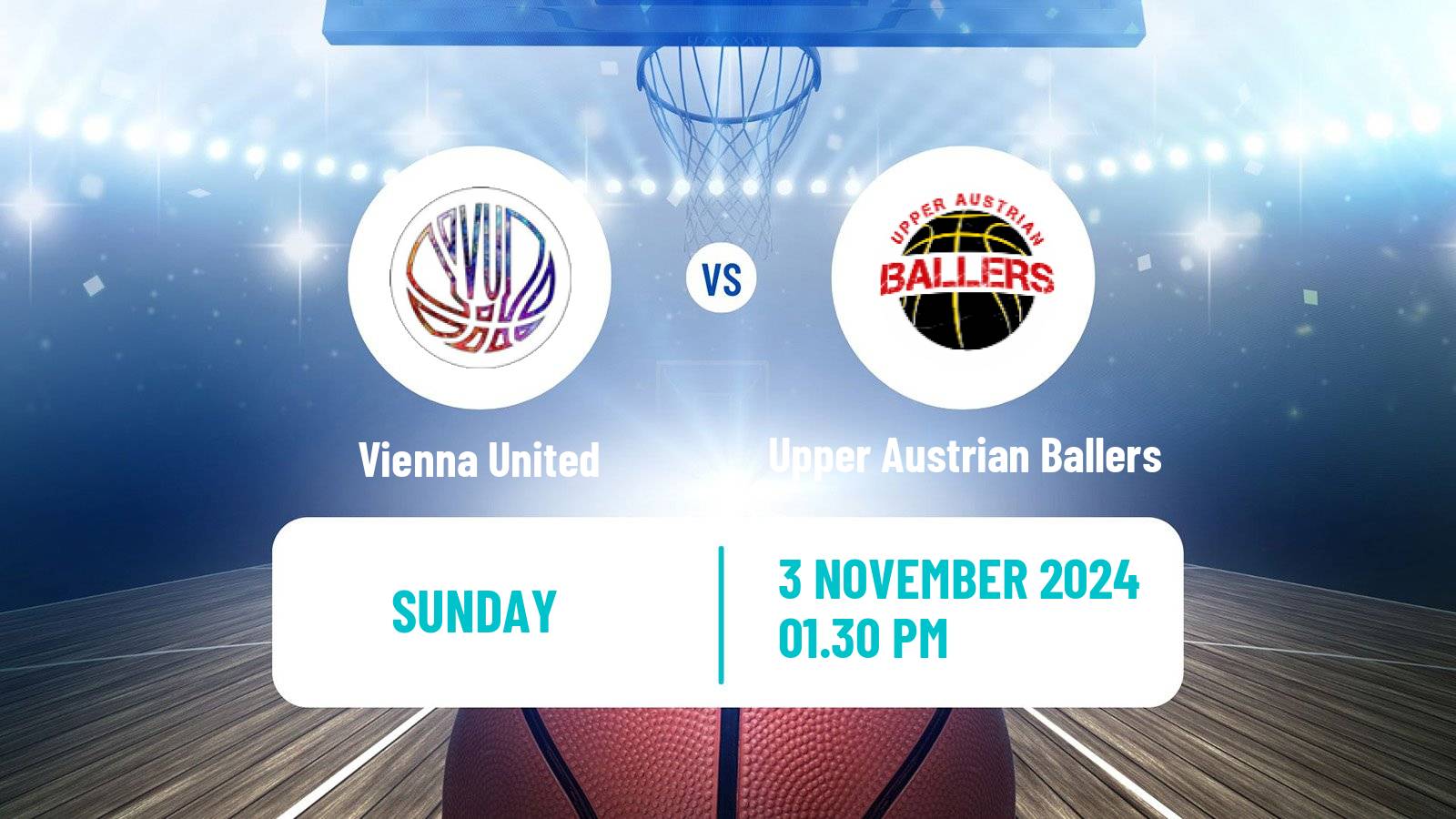 Basketball Austrian Zweite Liga Basketball Vienna United - Upper Austrian Ballers