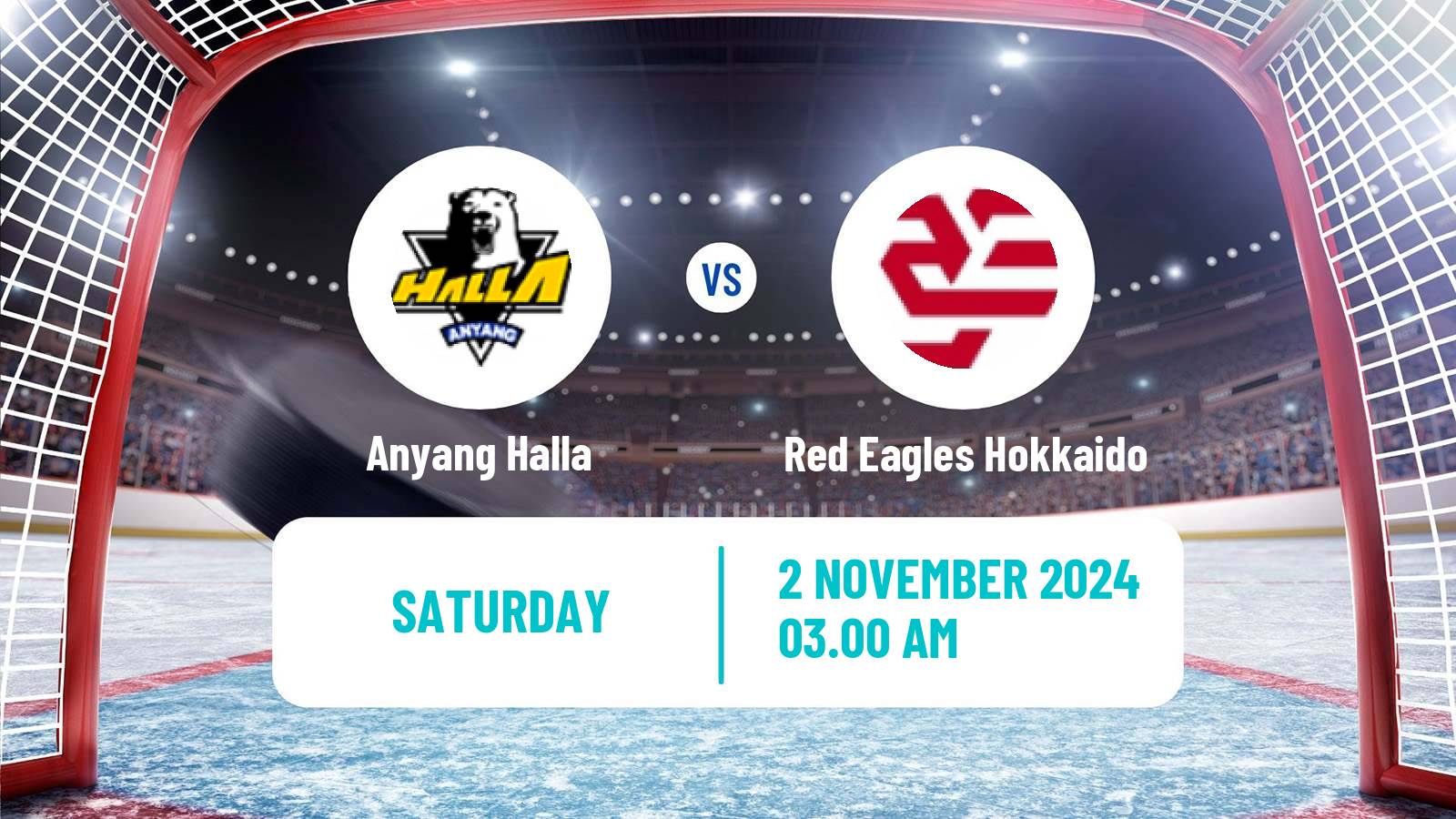 Hockey Asia League Ice Hockey Anyang Halla - Red Eagles Hokkaido